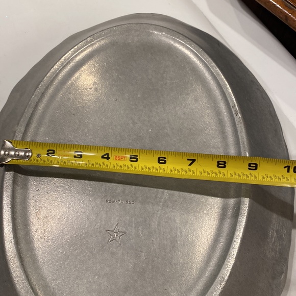 VINTAGE PEW-TA-REX 18” by 12” serving platter oval mid century - Picture 13 of 14